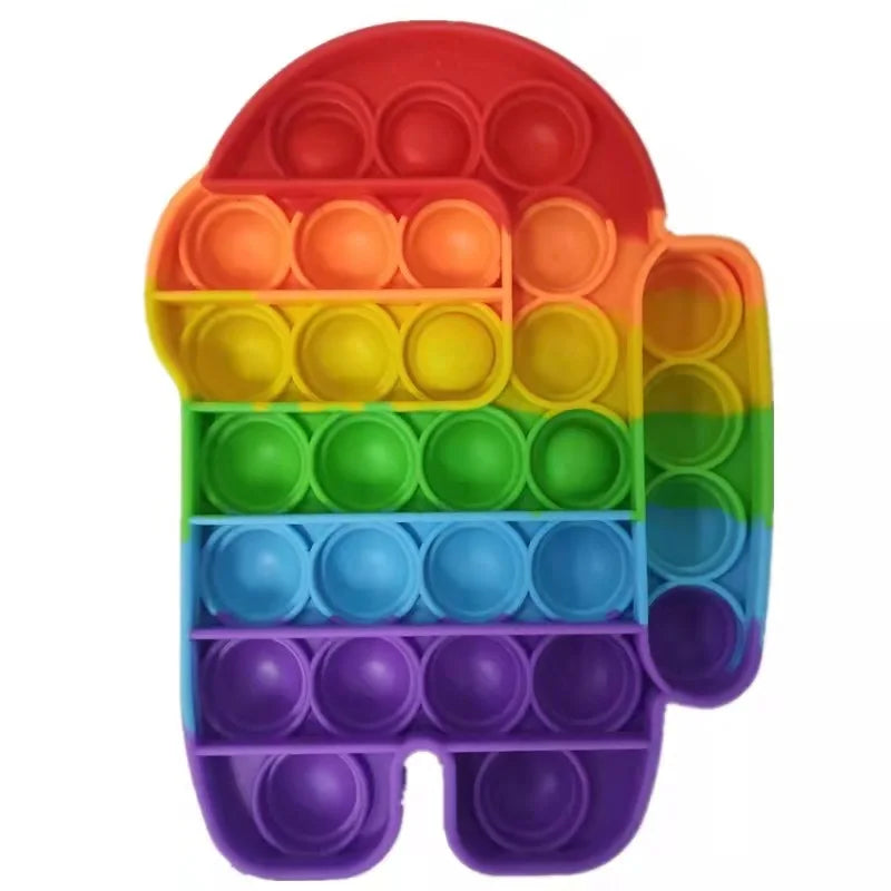 Pop Fidget Stress Reliever Toys – Rainbow Push Bubble Antistress Toy - Image 35