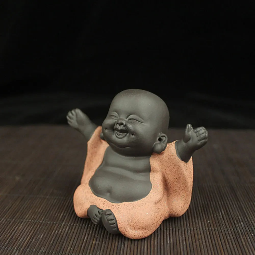 Ceramic Maitreya Buddha Statue Tea Sculpture - Image 4