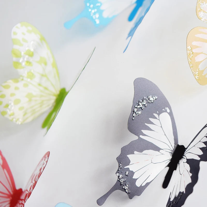 18-Piece Crystal Butterfly Wall Sticker Set for Beautiful Home - Image 5