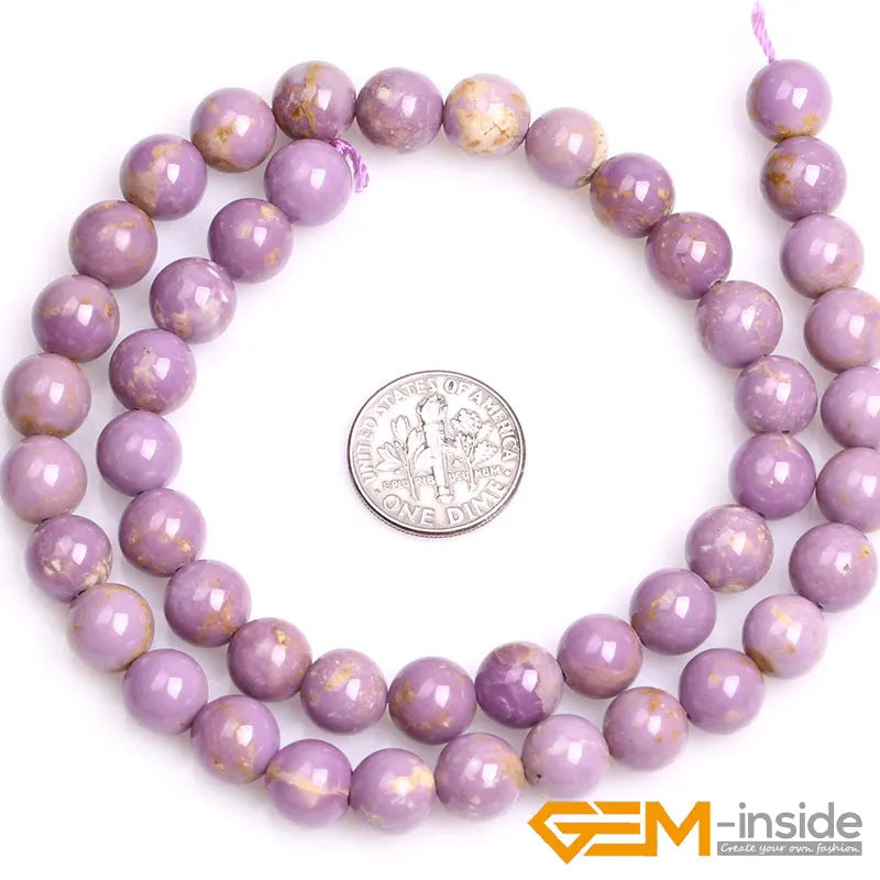 Natural 8mm Assorted Stone Round Beads – 15" Strand for DIY Jewelry Making - Image 42
