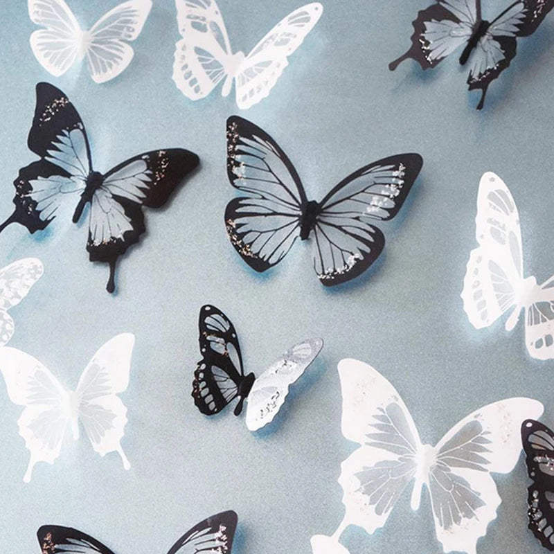 18-Piece Crystal Butterfly Wall Sticker Set for Beautiful Home
