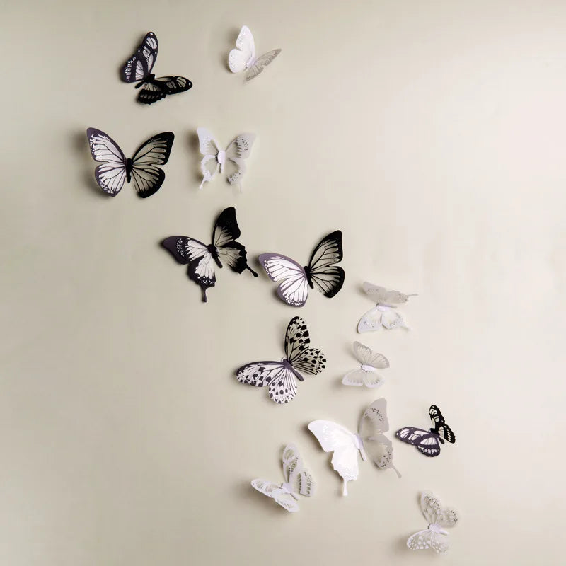 18-Piece Crystal Butterfly Wall Sticker Set for Beautiful Home - Image 2
