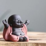 Ceramic Maitreya Buddha Statue Tea Sculpture