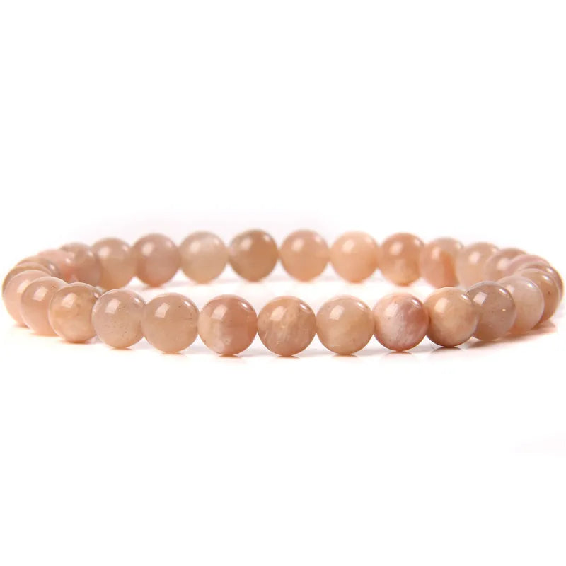 6MM Natural Stone Bead Stretch Bracelet – Energy Healing Agate Elastic Bangle for Men & Women - Image 29
