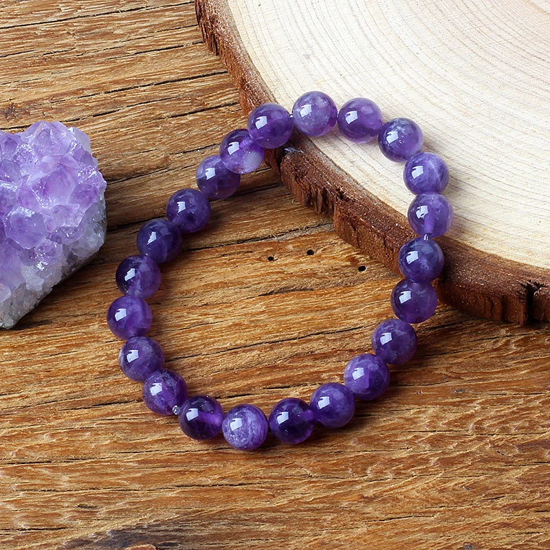 Genuine Amethyst Natural Crystal Bracelet – Real Stone Beads for Women’s Healing & Energy Balance - Image 4