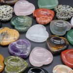 40mm Natural Crystal Heart Worry Stone – Healing Massage Tool & Jewelry Accessory
