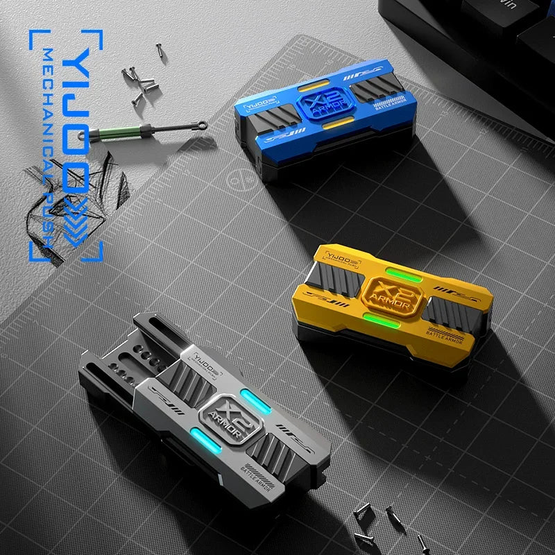Luminous Push Slider EDC Fidget Desk Toy - Image 2