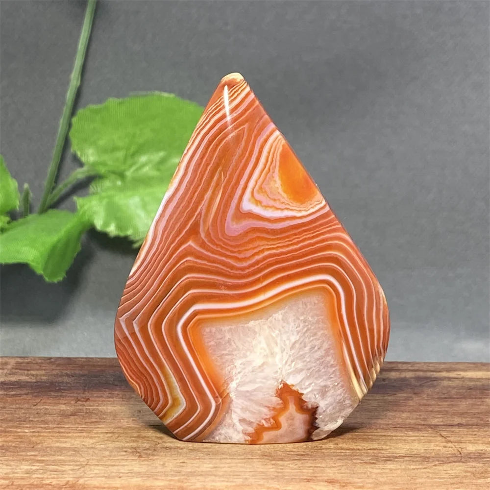 Natural Red Agate Striped Crystal Ornament - Image 4