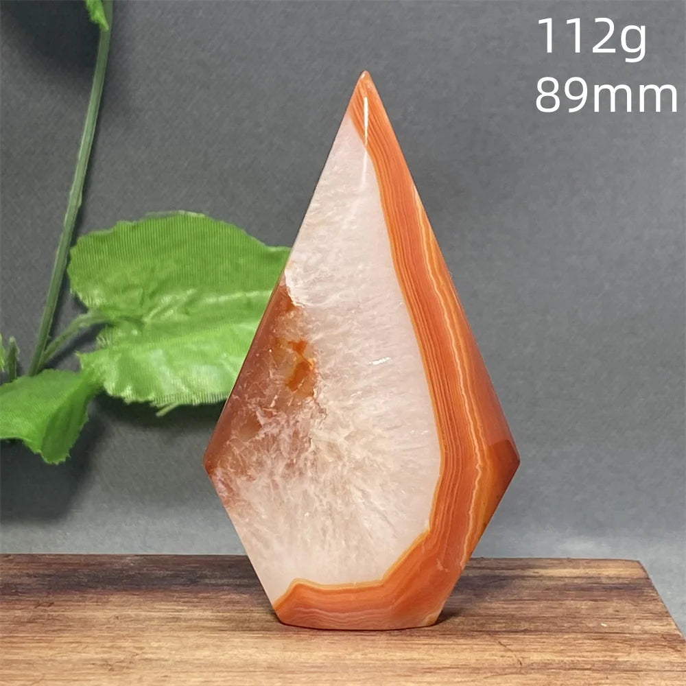 Natural Red Agate Striped Crystal Ornament - Image 33