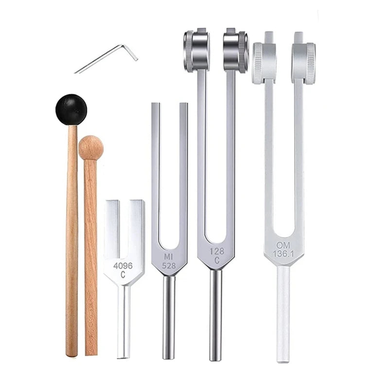 4Pcs Tuning Fork Set - Healing Chakra & Sound Therapy