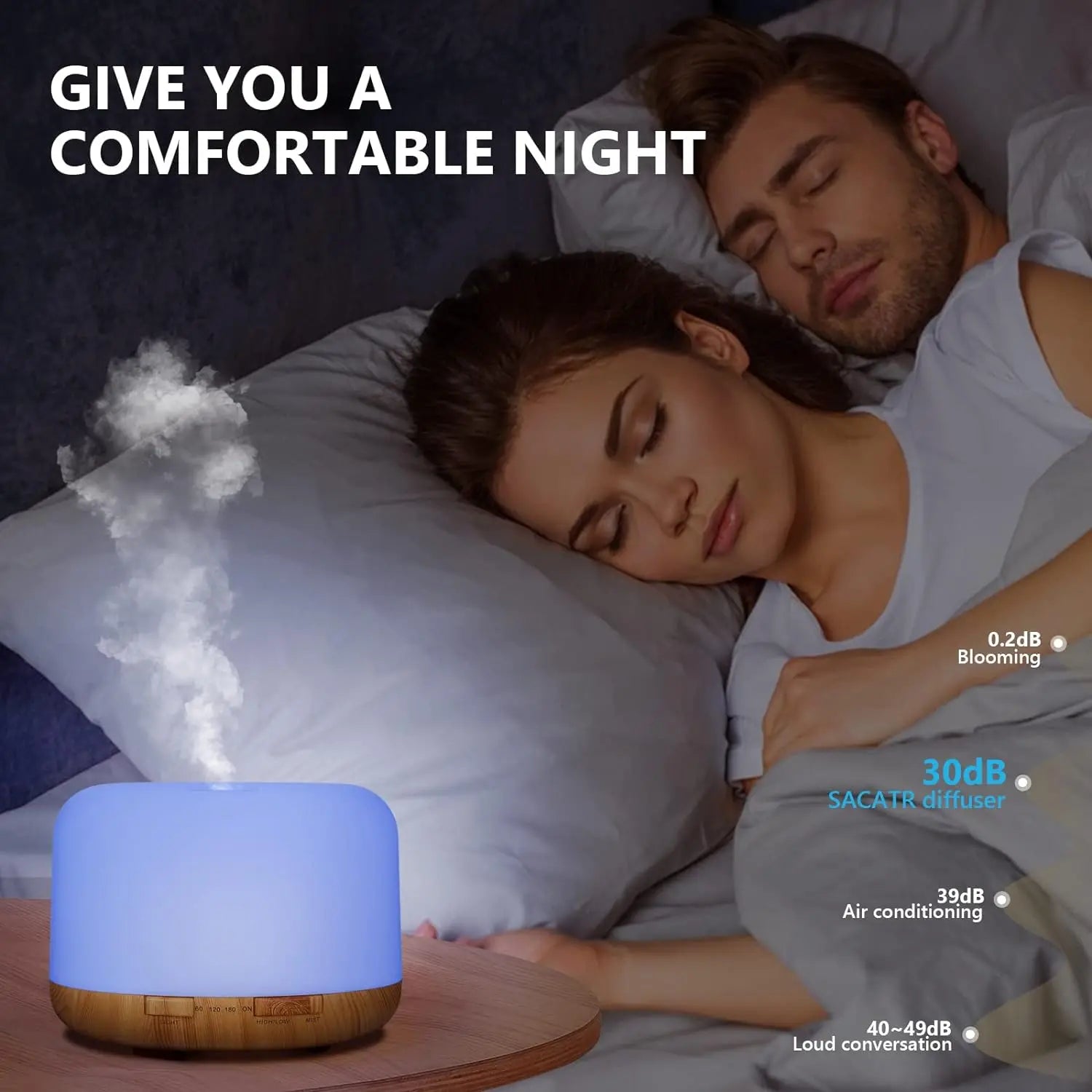 500ML USB Wood Grain Aroma Diffuser - Image 6