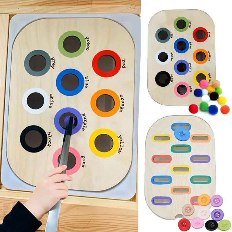 Children's Sensory Tray Table - Color Hairball Game