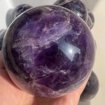 8.5cm Natural Dream Amethyst Sphere – Polished Crystal Ball for Reiki Healing & Room Decor