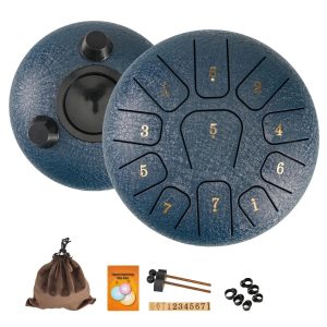Miwayer 6" Steel Tongue Drum Gift Set – 11-Note Sound Healing Instrument with Tuning Kit