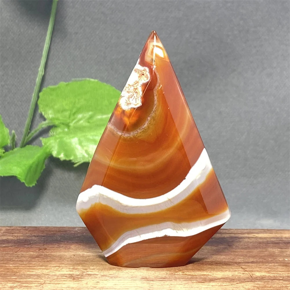 Natural Red Agate Striped Crystal Ornament - Image 5