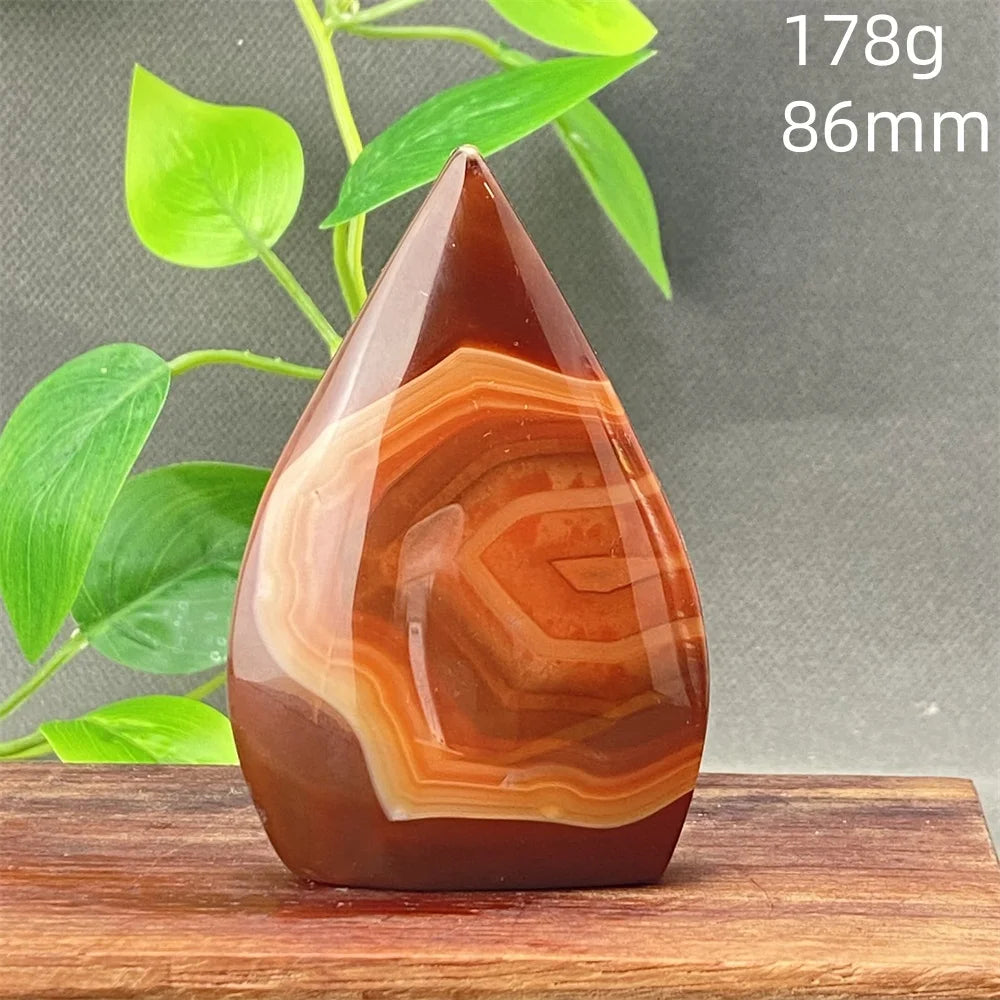 Natural Red Agate Striped Crystal Ornament - Image 31