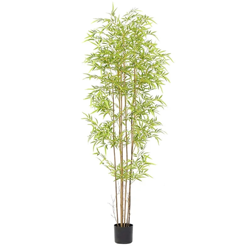 Artificial Bamboo Tree with Real Trunk – Lifelike Faux Plant for Indoor Home Decor - Image 5