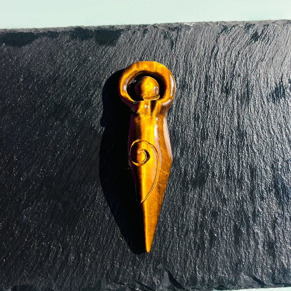 Natural Crystal Goddess Statue Carving – Pocket-Sized Home Decoration & Spiritual Gift - Image 7