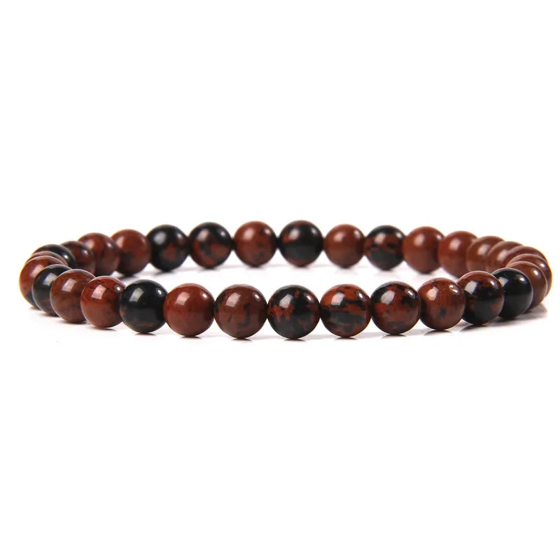6MM Natural Stone Bead Stretch Bracelet – Energy Healing Agate Elastic Bangle for Men & Women - Image 41