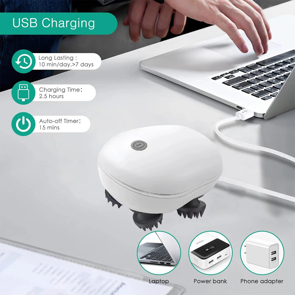 Head Massager with Adjustable Speed - Image 4