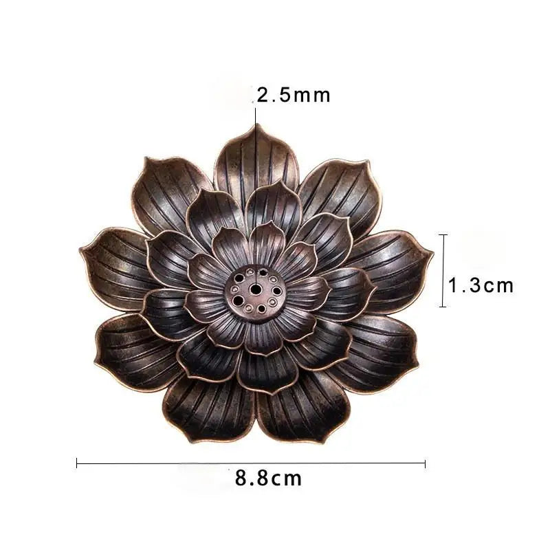 Alloy Lotus Incense Burner Stick Holder Plate - Image 5