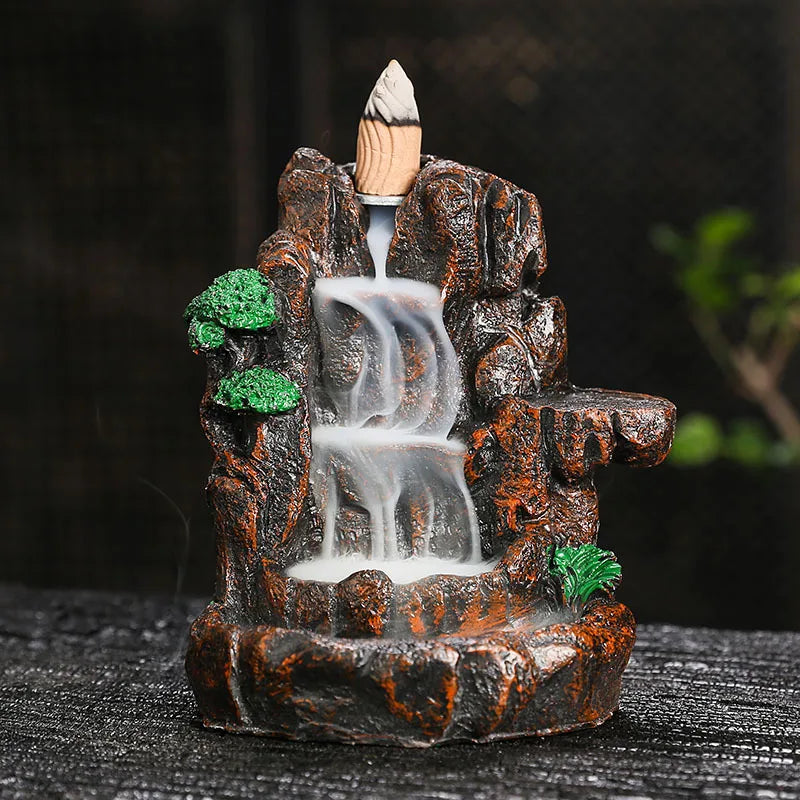 High Mountain Flowing Water Reflux Incense Burner – Bergamot Dragon Indoor Aroma Diffuser & Decorative Craft - Image 4