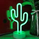 Cute Cactus Neon Sign Light