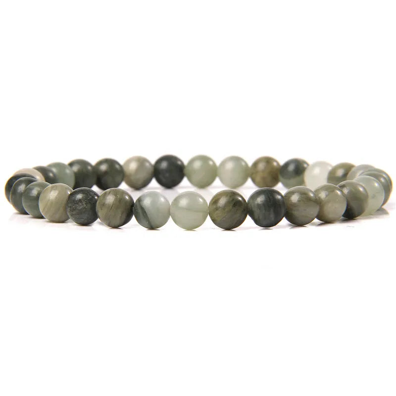 6MM Natural Stone Bead Stretch Bracelet – Energy Healing Agate Elastic Bangle for Men & Women - Image 20