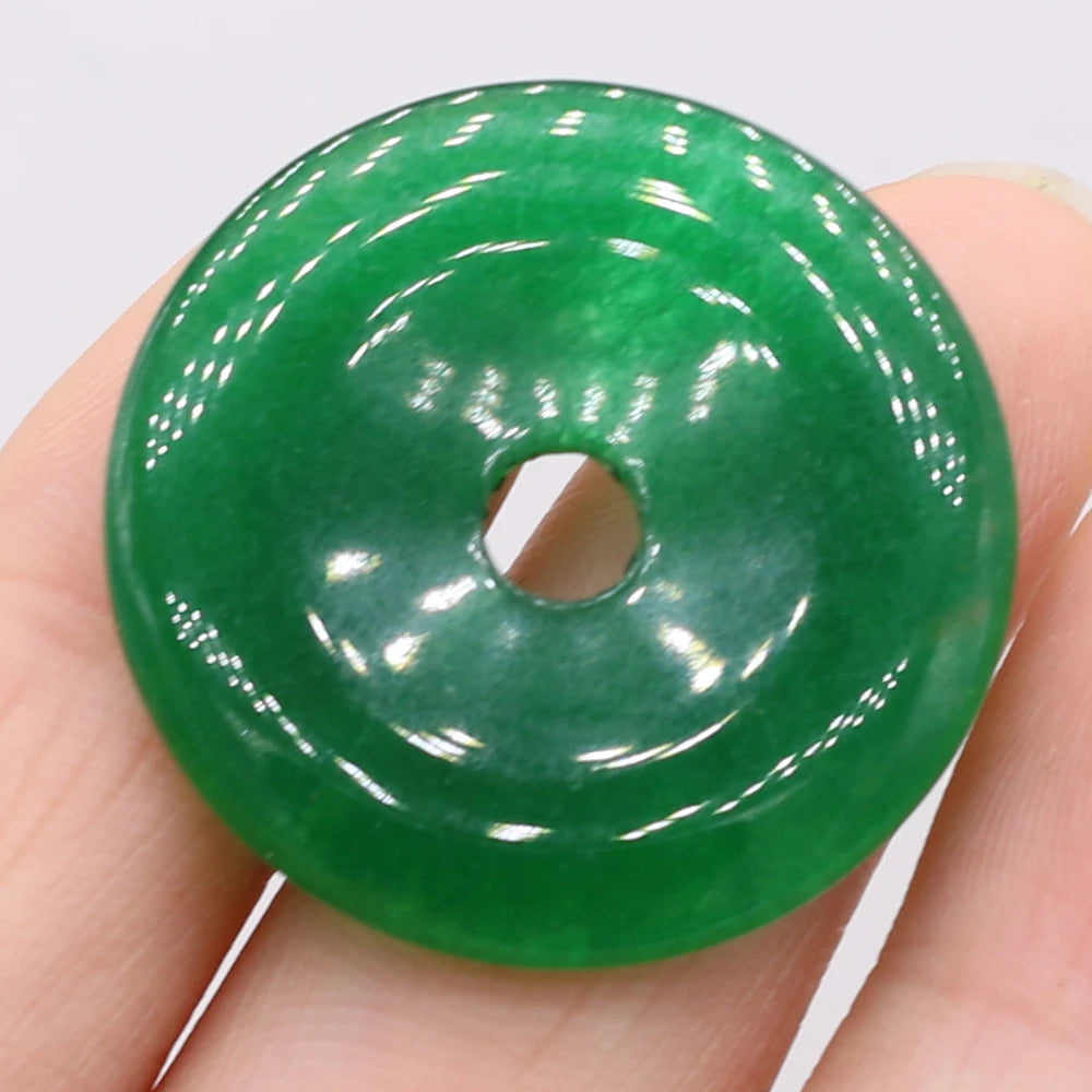 Natural Stone Donut Charms – 30mm Semi-Porous Beads for DIY Jewelry Making - Image 25