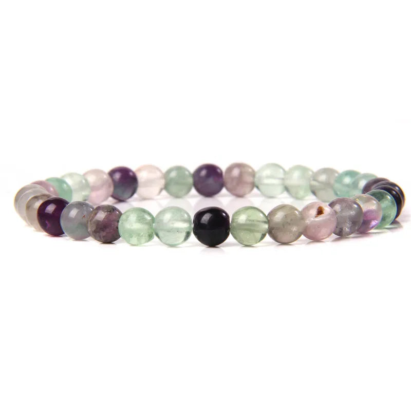 6MM Natural Stone Bead Stretch Bracelet – Energy Healing Agate Elastic Bangle for Men & Women - Image 9